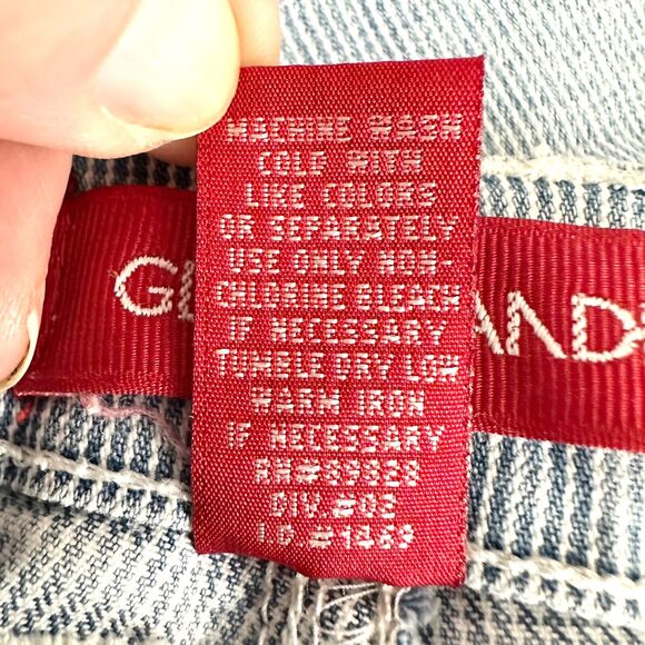 Gloria Vanderbilt Jean Women 12 Blue Stripe Y2K Cotton Stretch High Rise Classic - Picture 4 of 10